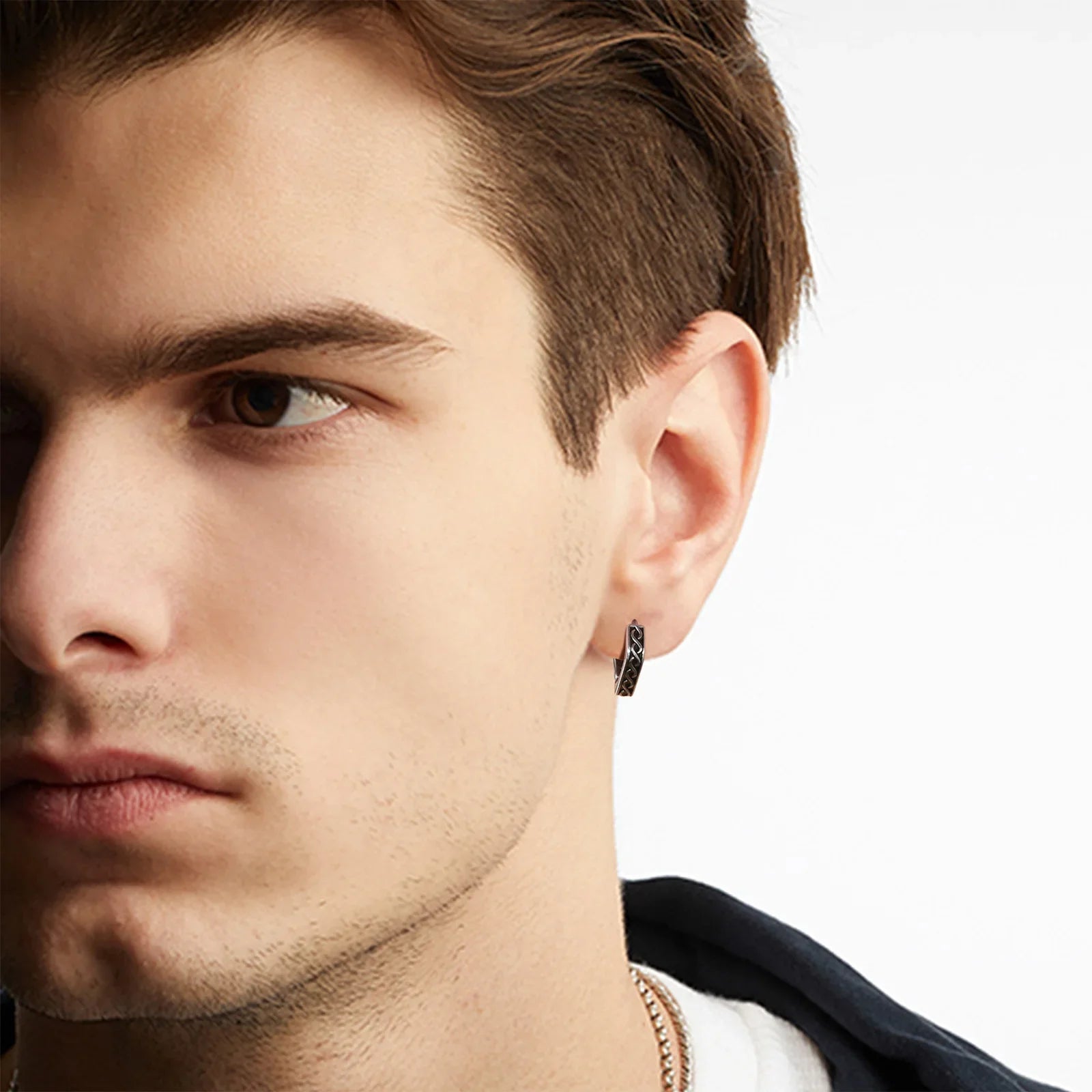 Geometryczne kolczyki wiking dla mężczyzn3 4