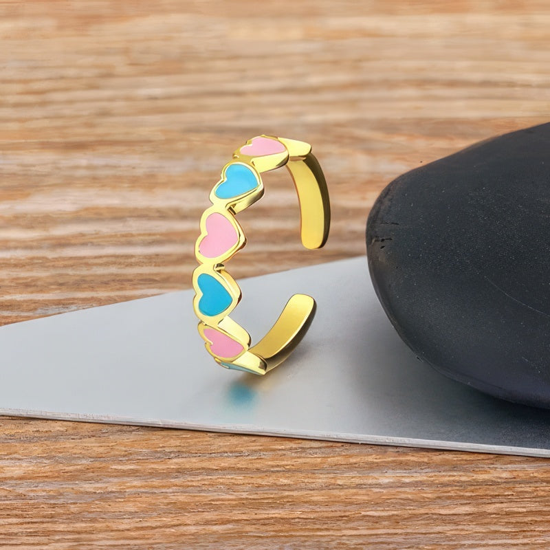 Bague 6 Coeurs Femme Or