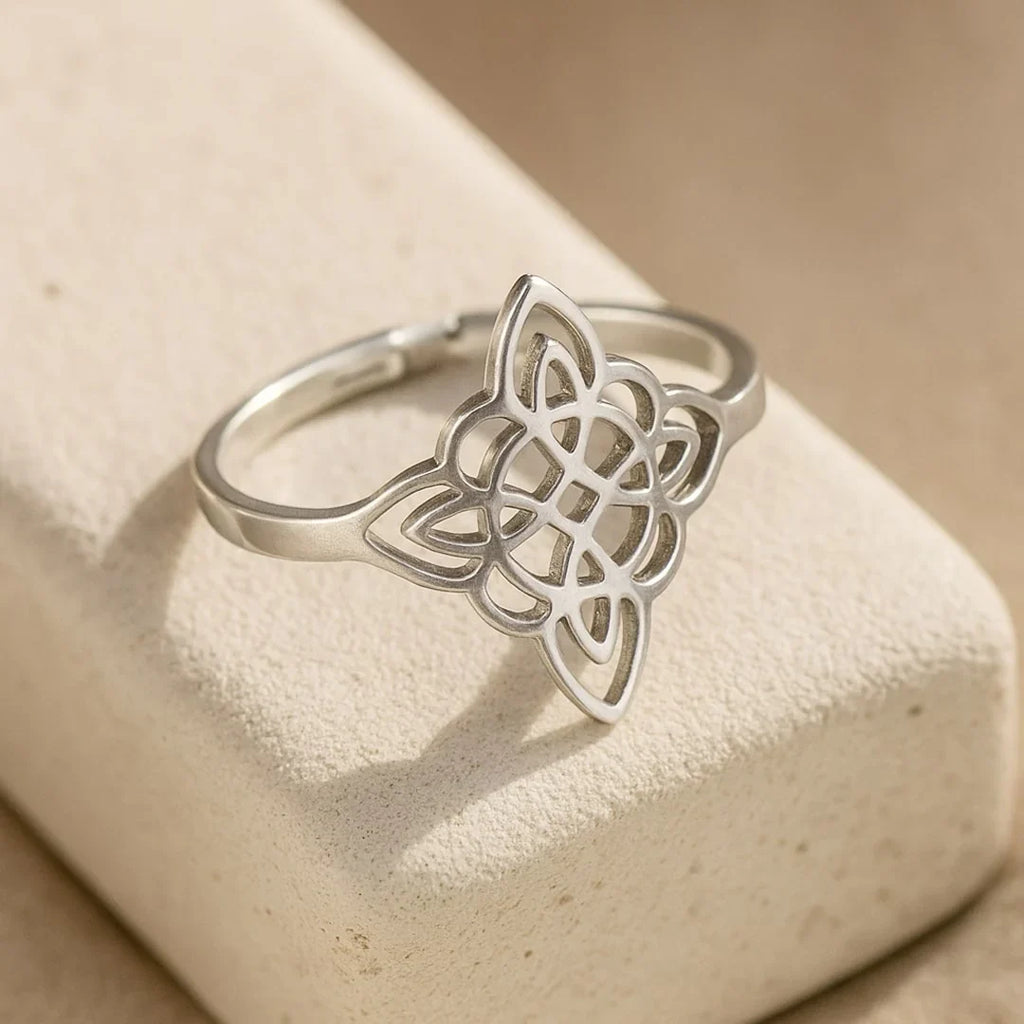 Bague Ajustable Noeud De Sorcière Protection Eternelle