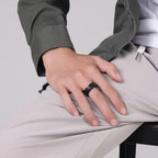 Pierścionek Obracający się Pierścień Antystresowy Oko czarne