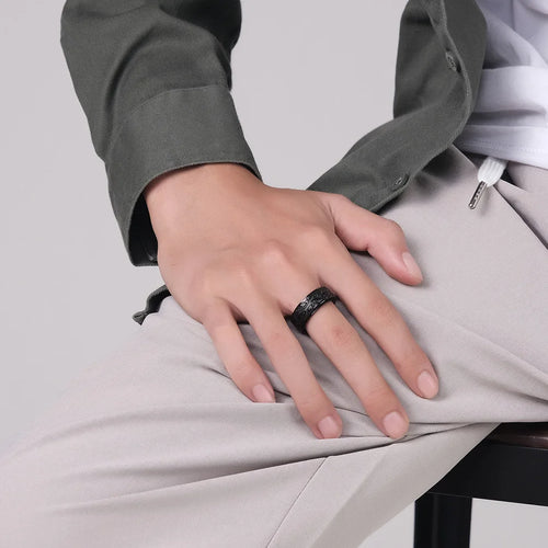 Pierścionek Obracający się Pierścień Antystresowy Oko czarne