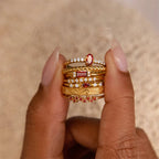 Pierścionek obrączka z cyrkonią kamień urodzinowy