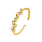 Pierścionek obrączka z cyrkonią kamień urodzinowy