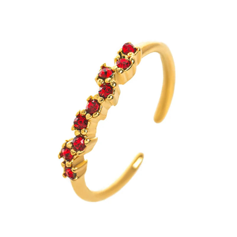 Pierścionek obrączka z cyrkonią kamień urodzinowy