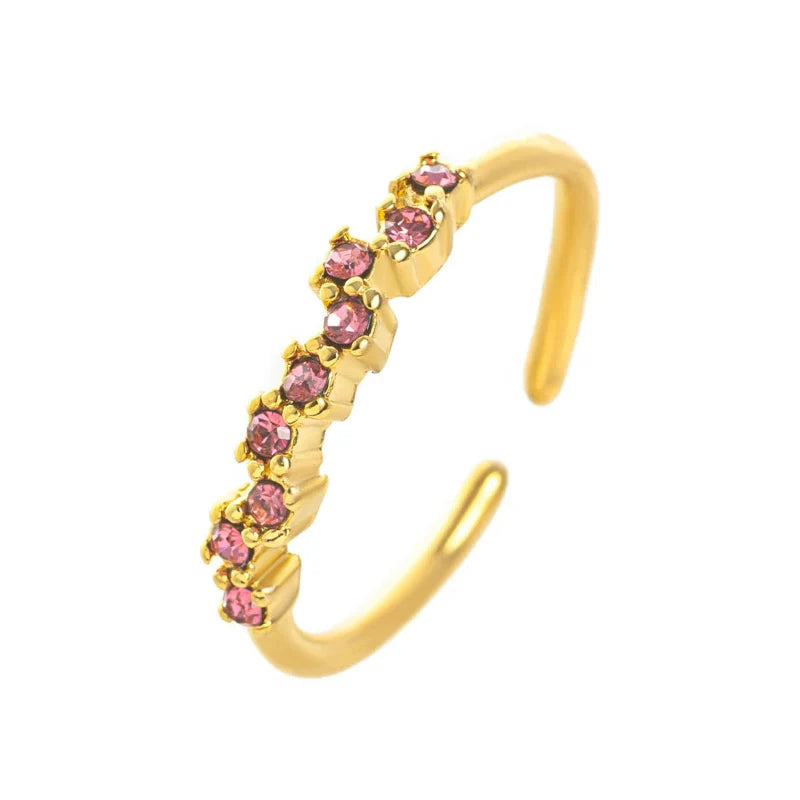 Bague Anneau avec Zircon Pierre de Naissance