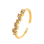 Pierścionek obrączka z cyrkonią kamień urodzinowy