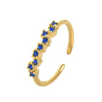 Pierścionek obrączka z cyrkonią kamień urodzinowy