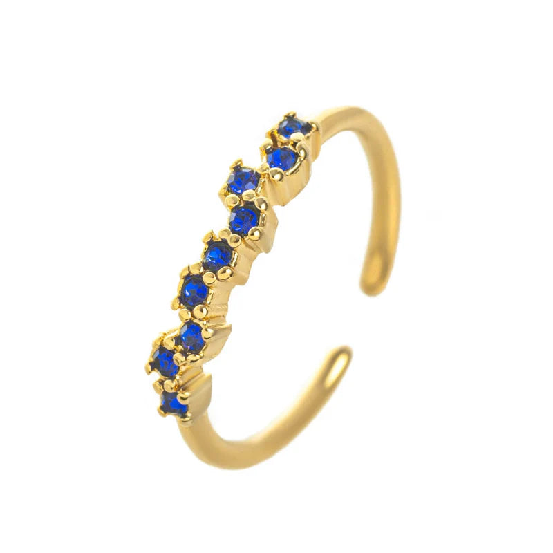 Pierścionek obrączka z cyrkonią kamień urodzinowy