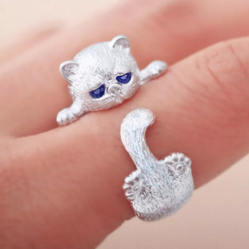 Bague Anneau Chat Japonais