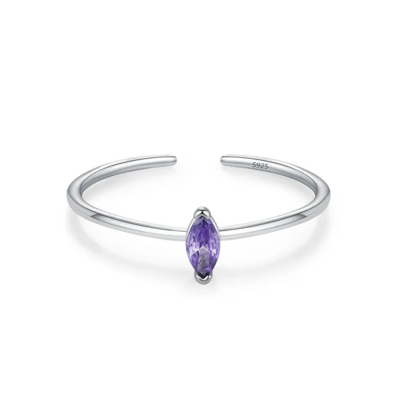 Bague Anneau en Zircon Coloré Pierre de Naissance