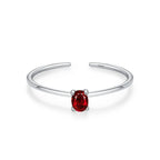 Pierścionek obrączka z kolorowym cyrkonem, kamień urodzinowy