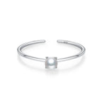 Pierścionek obrączka z kolorowym cyrkonem, kamień urodzinowy