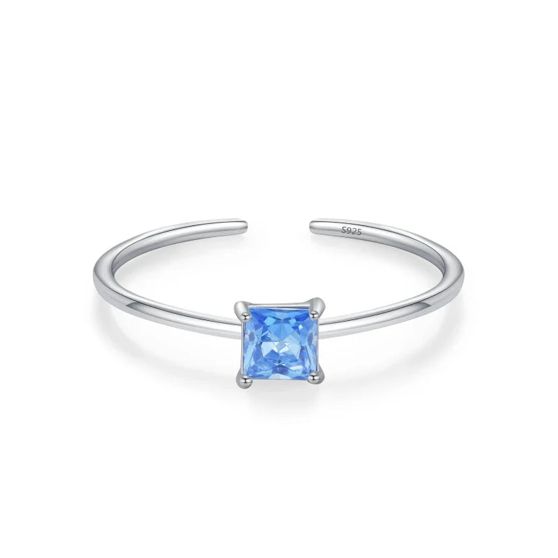 Bague Anneau en Zircon Coloré Pierre de Naissance