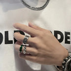 Pierścień Obręcz Gwiazda RzeŻbiówka