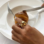 Pierścionek z podwójną kroplą wody