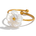 Pierścionek Obrączka Kwiat Margerytki
