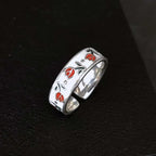 Pierścionek Obrączka Kwiaty Tulipana