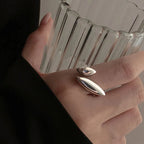 Pierścionek Obrączka Kropla Wody Srebrna