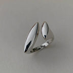 Pierścionek Obrączka Kropla Wody Srebrna