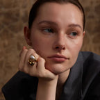 Pierścionek Obrączka Kropla Wody Biała Perła złoto