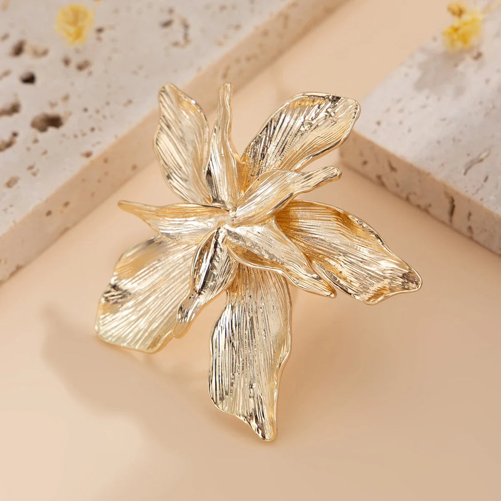 Prsten Velký květ zlatý