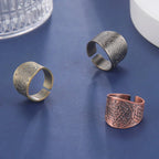 Pierścionek Męski Obrączka Kostka Metatrona różowe złoto