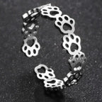 Pierścionek Obrączka Łapy srebrny