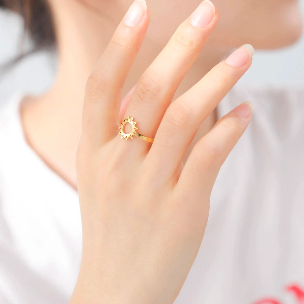 Bague Anneau Soleil pour Femme or