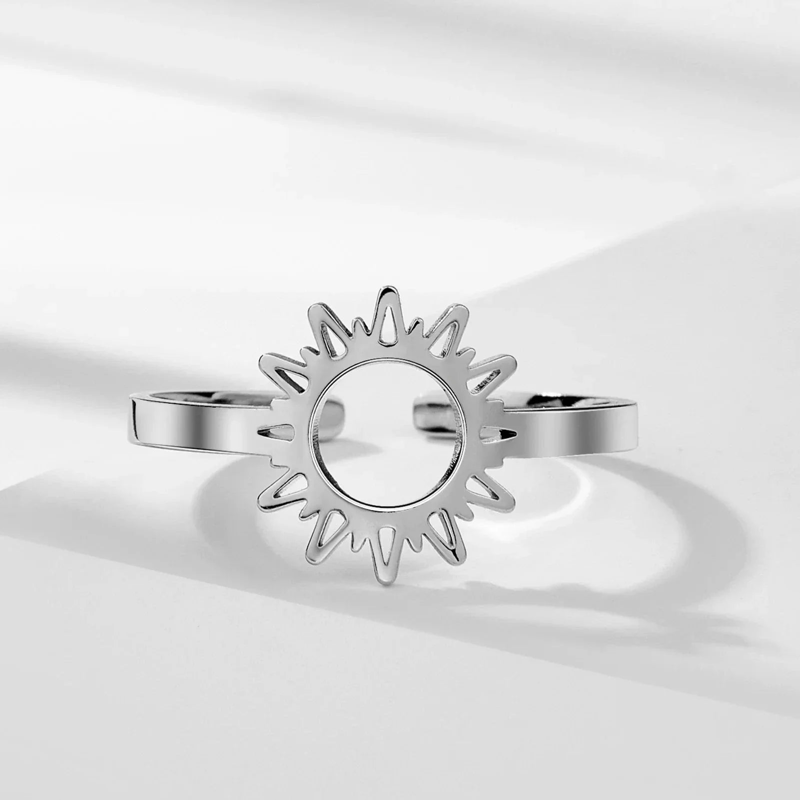 Bague Anneau Soleil pour Femme argent