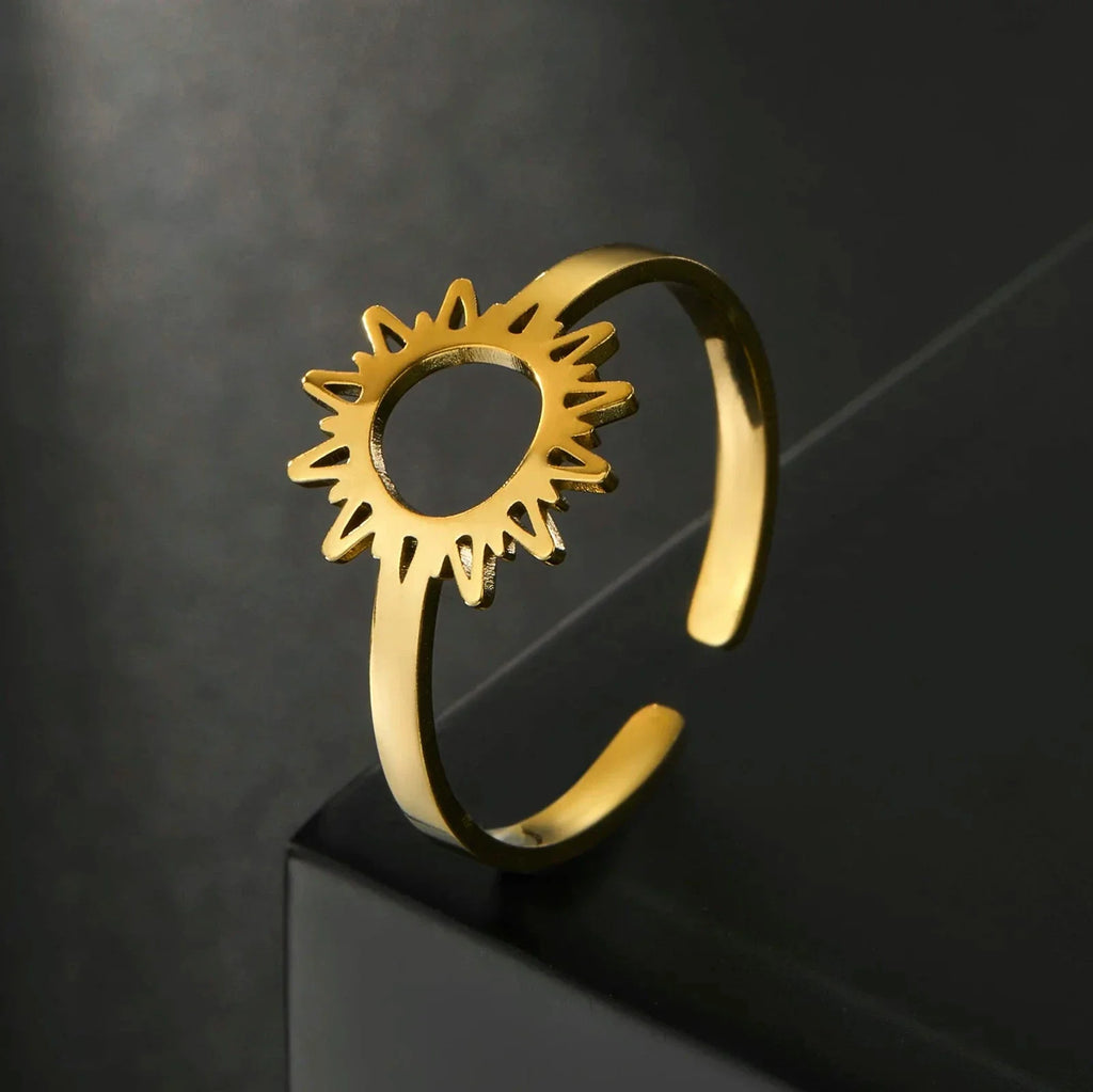 Bague Anneau Soleil pour Femme or