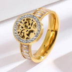 Pierścionek Drzewo Życia z cyrkonią