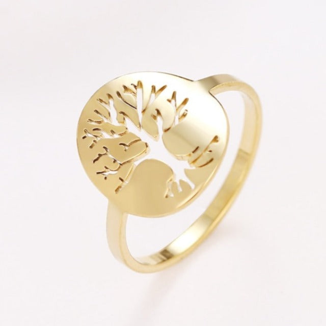 Pierścionek Drzewo Życia Kolor Złoty