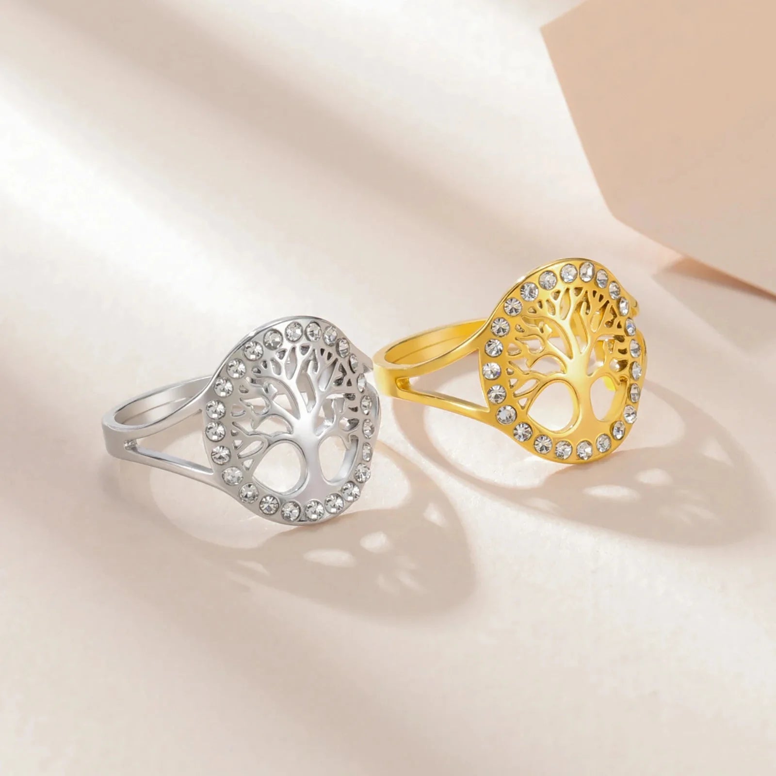 Pierścionek Drzewo Życia Cyrkonia dla Kobiet srebrny