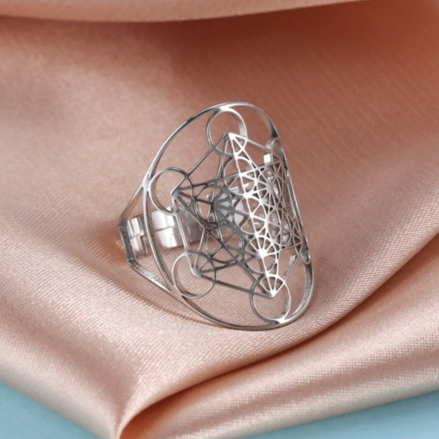 Pierścionek Archanioł Metatron srebrny