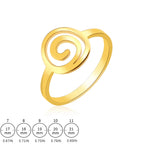 Damski pierścionek o spiralnym wzorze, okrągły, złoty