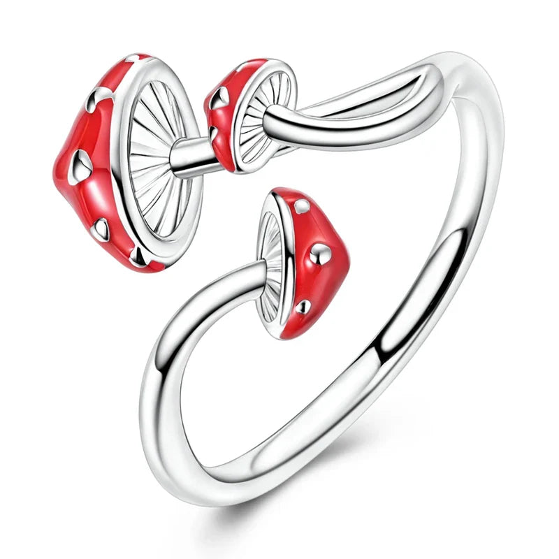 Bague Automnale avec Champignons