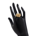 Pierścionek z perłami w kolorze srebrnym lub złotym