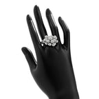 Pierścionek z perłami w kolorze srebrnym lub złotym