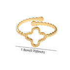 Pierścionek z czterolistną koniczyną dla kobiet