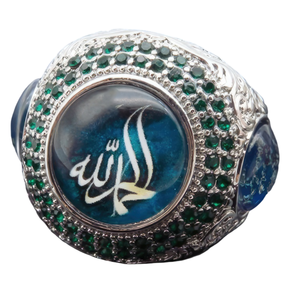 Pierścień berberyjski męski / damski kolor srebrny 