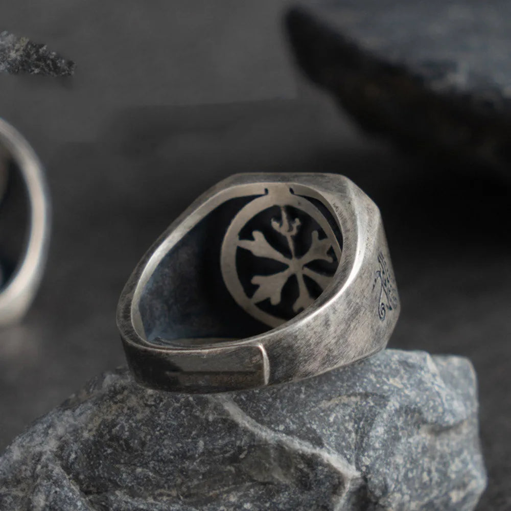 Bague carrée de Style Egyptien