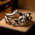 Pierścionek Śpiący Kot 