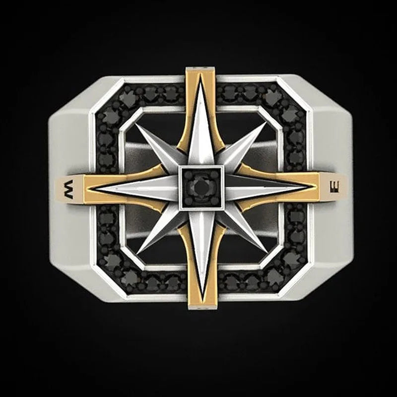 Pierścionek Kompas Róża Wiatrów