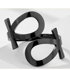 Pierścionek z egipskim krzyżem Ankh, sygnet, pierścień starożytnego Egiptu, czarny