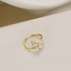 Pierścionek Krzyż & Cyrkonia dla Kobiet 