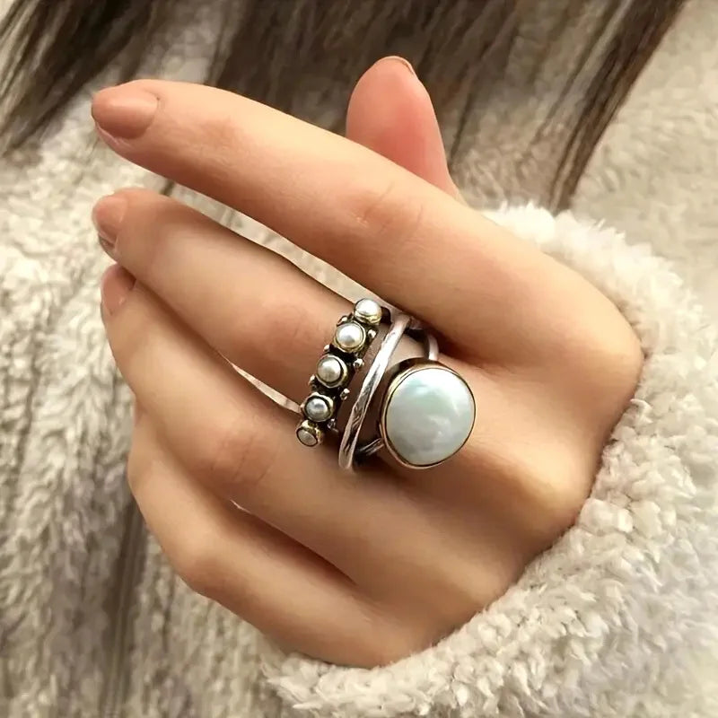 Bague de Style Vintage avec Perle
