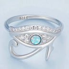 Pierścień Egipt Oko Horusa Oudjat Srebro