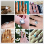 Pierścionek z cyrkonią w kształcie kropli wody