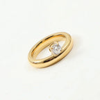 Pierścionek cienki pierścień kropla wody z perłą z cyrkonu 2