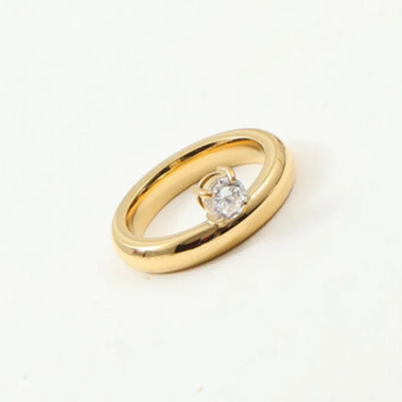 Pierścionek cienki pierścień kropla wody z perłą z cyrkonu 2